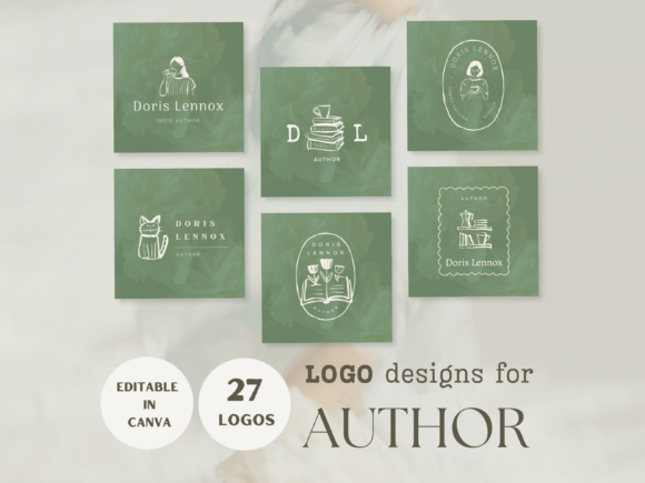 Download Author Canva Logo Template - Premium Resources