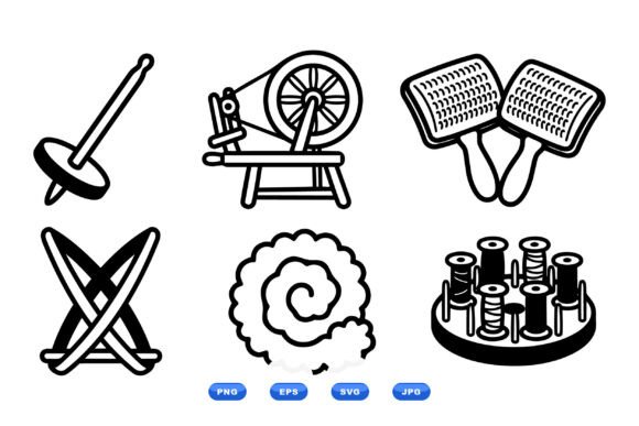 Download Spinning Wheel Craft Icons - Pin Collection