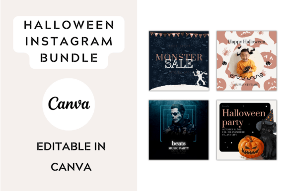 Download Halloween Instagram Editable Templates - Instagram editable Collection