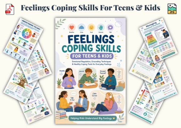 Download Feelings Coping Skills for Teens &amp; Kids - Pin Collection