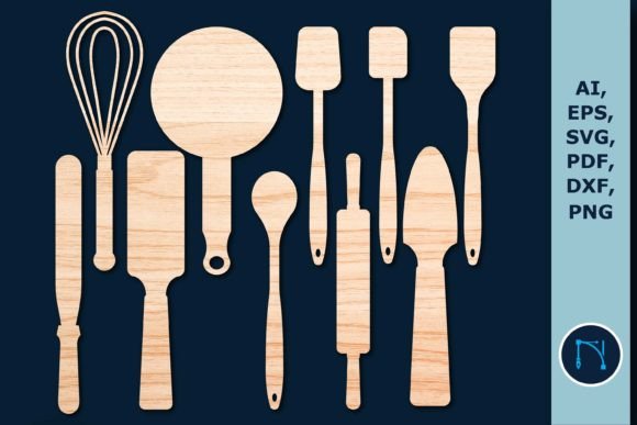 Download Bakery Rolling Pin &amp; Spoon SVG Bundle - Pin Collection