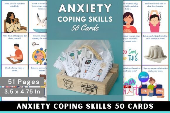 Download Anxiety Coping Skills Cards Editable - Pin Collection