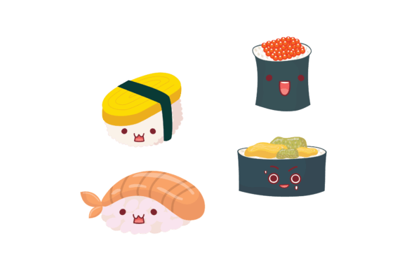 Download Kawaii Sushi Graphic Design Bundle - Graphic design bundle Collection